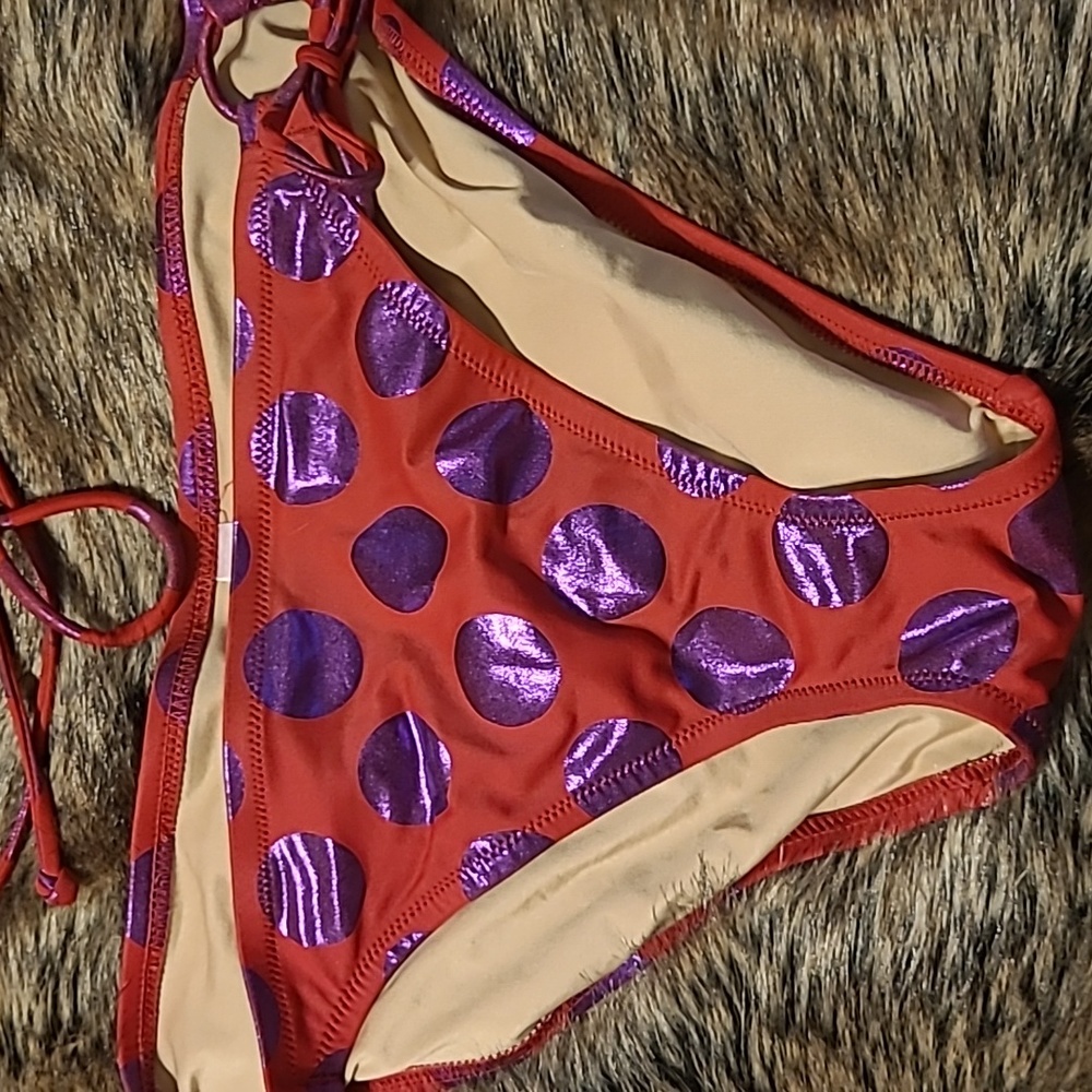 Victoria's Secret Women's Bathing Suit Bikini Top and Bottoms Polka Dots Vintage - Picture 3 of 8